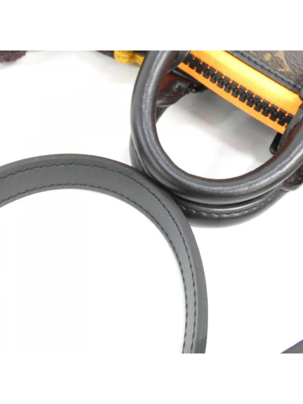 Louis Vuitton Monogram Keepall XS Boston Bag Brown Marron Black - Picture 5 of 6